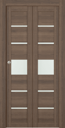 AVON 07-06 VETRO PECAN NUTWOOD BI-FOLD DOORS BELLDINNI MODERN INTERIOR DOOR - 1