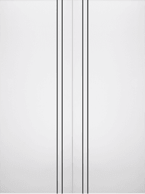OPTIMA 2V BLACK SNOW WHITE DOUBLE INVISIBLE METAL FRAME BELLDINNI MODERN INTERIOR DOOR - 2