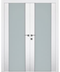 SMART PRO H3G VETRO POLAR WHITE CLOSET BELLDINNI MODERN INTERIOR DOOR - 1