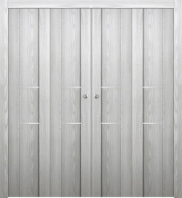 AVON 01 2H RIBEIRA ASH DOUBLE BI-FOLD BELLDINNI MODERN INTERIOR DOOR - 1