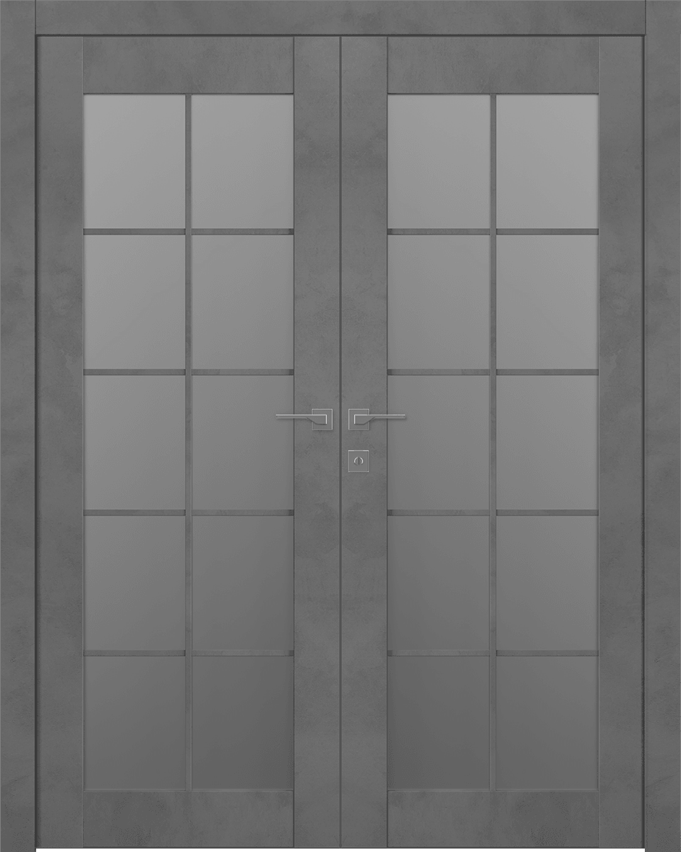 AVON 10 LITE VETRO DARK URBAN DOUBLE BELLDINNI MODERN INTERIOR DOOR