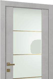 AVON 202 4H GOLD STRIPS VETRO LIGHT URBAN SWING DOORS BELLDINNI MODERN INTERIOR DOOR - 3