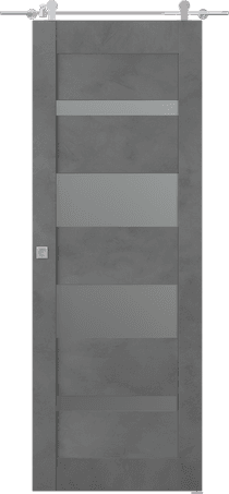 AVON 07-01 VETRO DARK URBAN DOUBLE BARN BELLDINNI MODERN INTERIOR DOOR - 1