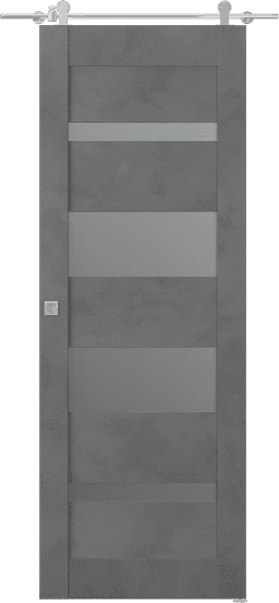 AVON 07-01 VETRO DARK URBAN DOUBLE BARN BELLDINNI MODERN INTERIOR DOOR - 1