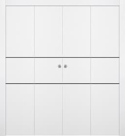 SMART PRO 2H BLACK POLAR WHITE DOUBLE BI-FOLD DOORS BELLDINNI MODERN INTERIOR DOOR - 1