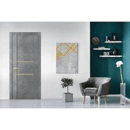 AVON 01 3H GOLD DARK URBAN DOUBLE BELLDINNI MODERN INTERIOR DOOR - 2