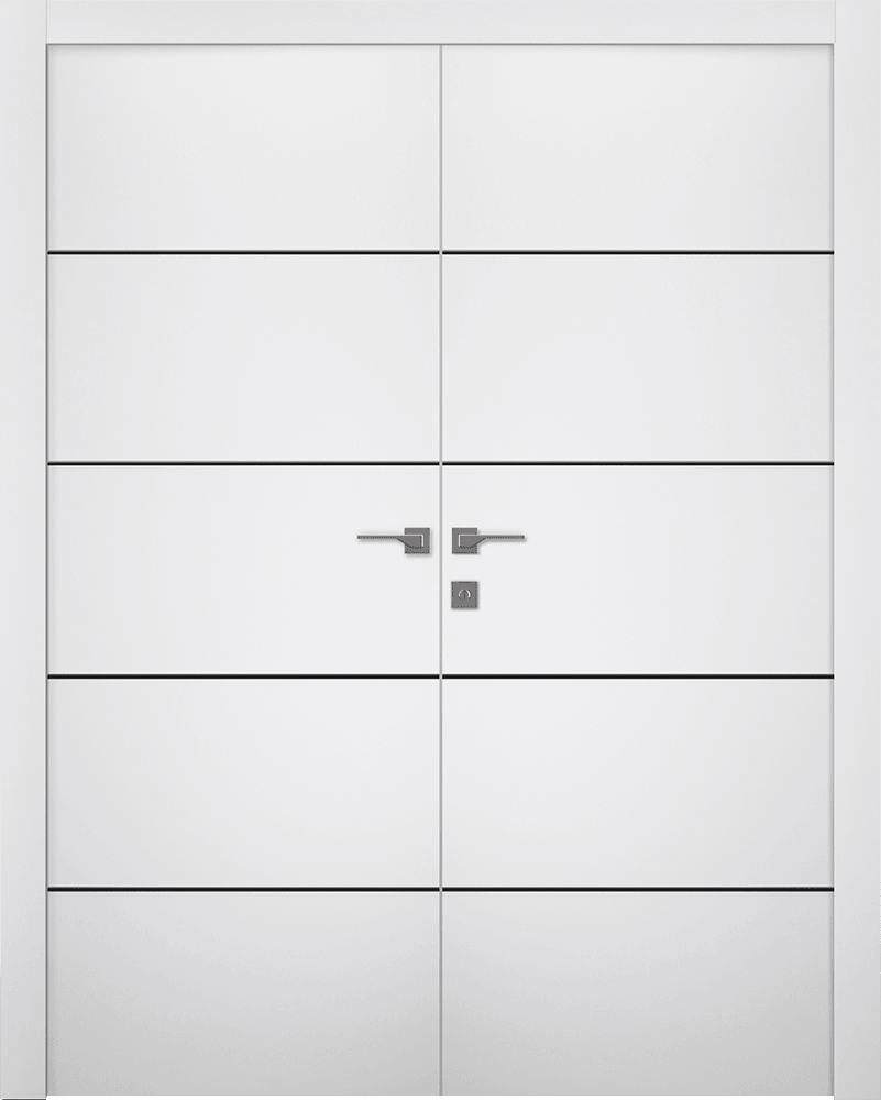 OPTIMA 4H BLACK SNOW WHITE CLOSET DOORS BELLDINNI MODERN INTERIOR DOOR