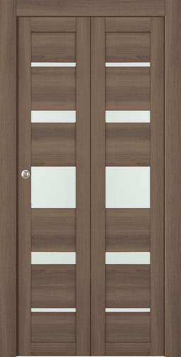 AVON 07-03 VETRO PECAN NUTWOOD BI-FOLD DOORS BELLDINNI MODERN INTERIOR DOOR - 1