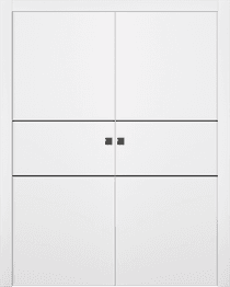 SMART PRO 2H BLACK POLAR WHITE DOUBLE POCKET DOORS BELLDINNI MODERN INTERIOR DOOR - 1