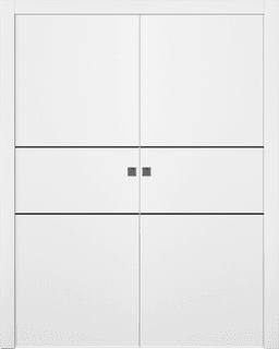 SMART PRO 2H BLACK POLAR WHITE DOUBLE POCKET DOORS BELLDINNI MODERN INTERIOR DOOR - 1