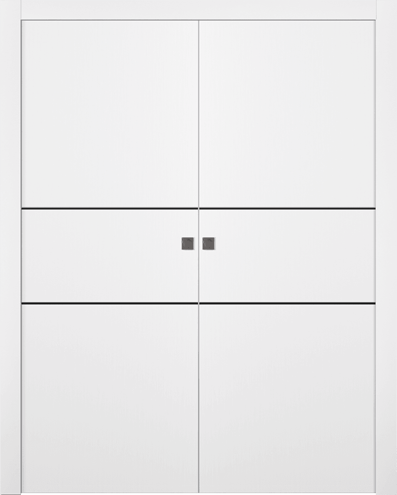 SMART PRO 2H BLACK POLAR WHITE DOUBLE POCKET DOORS BELLDINNI MODERN INTERIOR DOOR