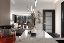 AVON 5 LITE VETRO VERALINGA OAK SWING BELLDINNI MODERN INTERIOR DOOR - 2