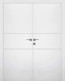 OPTIMA 2H SNOW WHITE DOUBLE BELLDINNI MODERN INTERIOR DOOR - 1