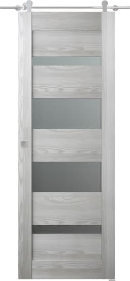 AVON 07-01 VETRO RIBEIRA ASH BARN BELLDINNI MODERN INTERIOR DOOR - 1