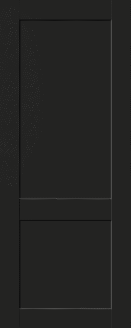 SHAKER 2 PANEL BLACK MATTE SLAB BELLDINNI MODERN INTERIOR DOOR - 1