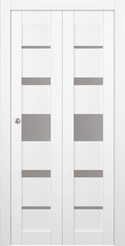 KINA VETRO BIANCO NOBLE DOUBLE BI-FOLD DOORS BELLDINNI MODERN INTERIOR DOOR - 1