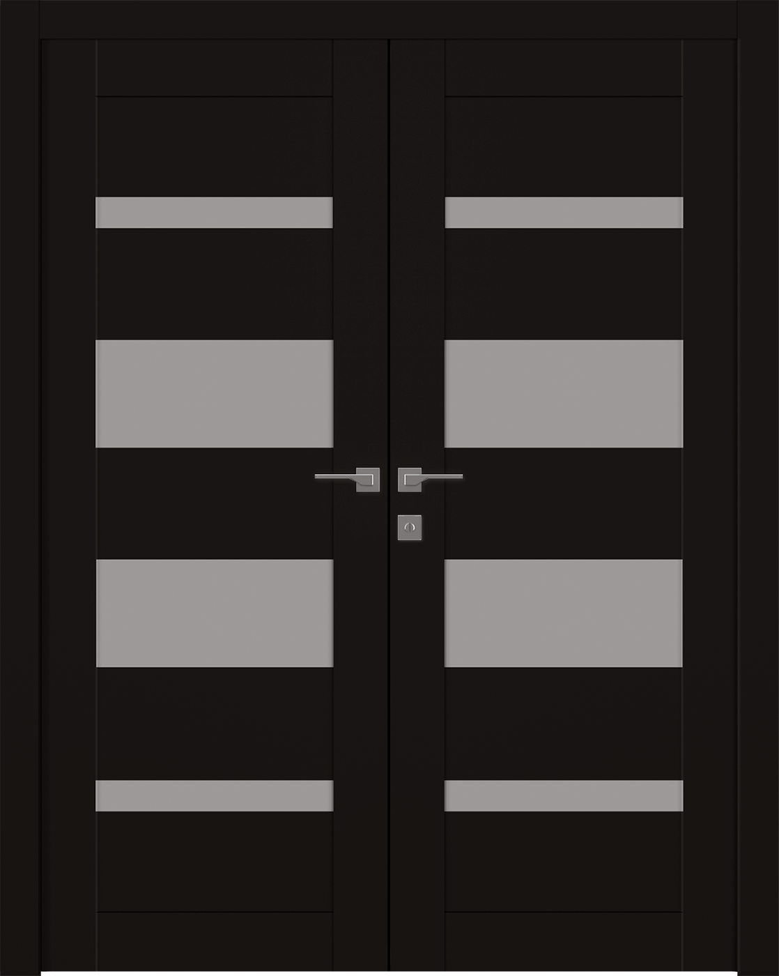 MIRELLA VETRO BLACK MATTE CLOSET BELLDINNI MODERN INTERIOR DOOR