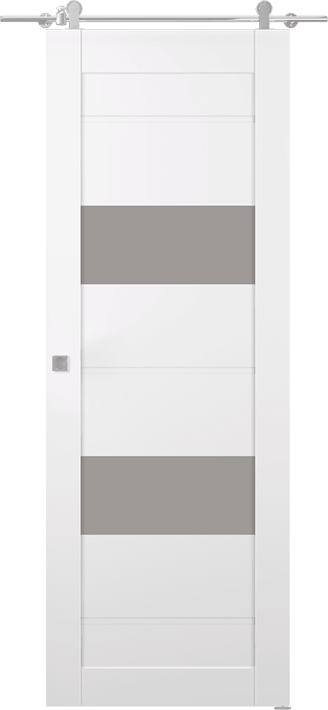 VITA VETRO SNOW WHITE BARN BELLDINNI MODERN INTERIOR DOOR