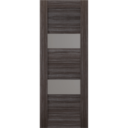 BERTA VETRO GRAY OAK BARN BELLDINNI MODERN INTERIOR DOOR - 2