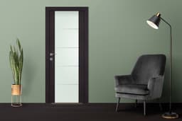 AVANTI 202 4H VETRO BLACK APRICOT SWING BELLDINNI MODERN INTERIOR DOOR - 2