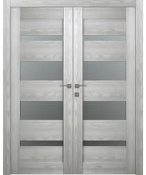 AVON 07-01 VETRO RIBEIRA ASH DOUBLE BELLDINNI MODERN INTERIOR DOOR - 1