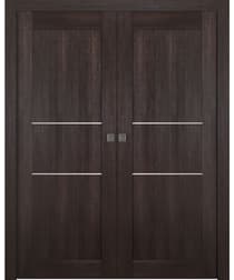 AVON 07 2H VERALINGA OAK DOUBLE POCKET BELLDINNI MODERN INTERIOR DOOR - 1