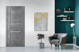 AVON 07 3H DARK URBAN INVISIBLE METAL FRAME BELLDINNI MODERN INTERIOR DOOR - 2