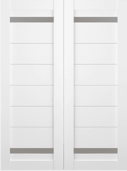 PERLA VETRO BIANCO NOBLE DOUBLE BARN BELLDINNI MODERN INTERIOR DOOR - 2