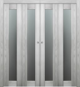 AVON 207 VETRO RIBEIRA ASH DOUBLE BI-FOLD BELLDINNI MODERN INTERIOR DOOR - 1