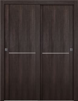 AVON 01 1H VERALINGA OAK BYPASS DOORS BELLDINNI MODERN INTERIOR DOOR - 1