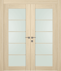AVON 5 LITE VETRO LOIRE ASH DOUBLE BELLDINNI MODERN INTERIOR DOOR - 1