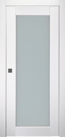 SMART PRO 207 VETRO POLAR WHITE POCKET BELLDINNI MODERN INTERIOR DOOR - 1