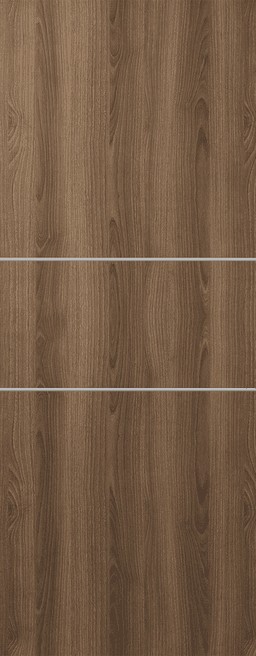 OPTIMA 2H PECAN NUTWOOD SLAB DOORS BELLDINNI MODERN INTERIOR DOOR - 1