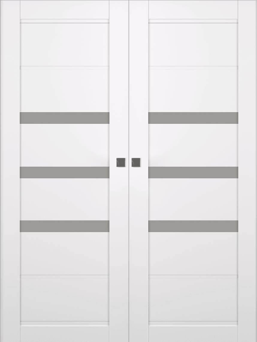 RITA VETRO SNOW WHITE DOUBLE MAGIC BELLDINNI MODERN INTERIOR DOOR