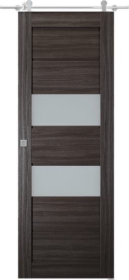 DESSA VETRO GRAY OAK BARN BELLDINNI MODERN INTERIOR DOOR - 1