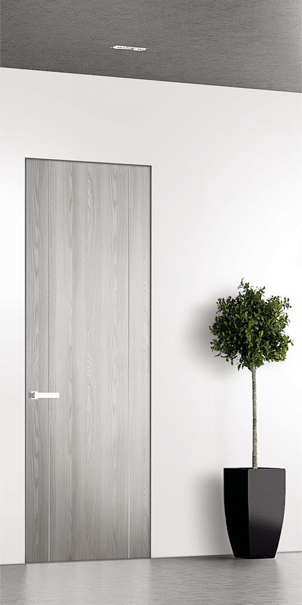 OPTIMA 2U RIBEIRA ASH INVISIBLE METAL FRAME BELLDINNI MODERN INTERIOR DOOR