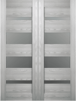 AVON 07-01 VETRO RIBEIRA ASH DOUBLE BARN BELLDINNI MODERN INTERIOR DOOR - 2