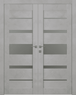 AVON 07-03 VETRO LIGHT URBAN DOUBLE BELLDINNI MODERN INTERIOR DOOR - 1