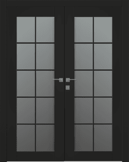 AVON 10 LITE VETRO BLACK MATTE CLOSET BELLDINNI MODERN INTERIOR DOOR - 1