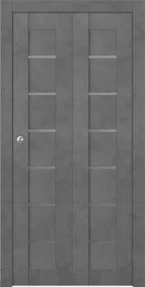 AVON 07-02 VETRO DARK URBAN DOUBLE BI-FOLD BELLDINNI MODERN INTERIOR DOOR - 1