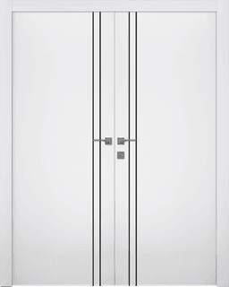 PALLADIO 2V BLACK BIANCO NOBLE DOUBLE DOORS BELLDINNI MODERN INTERIOR DOOR - 1