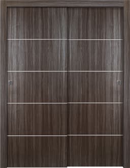 PALLADIO 4H GRAY OAK BYPASS BELLDINNI MODERN INTERIOR DOOR - 1
