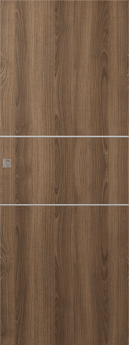 OPTIMA 2H PECAN NUTWOOD DOUBLE MAGIC DOORS BELLDINNI MODERN INTERIOR DOOR - 1