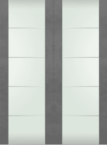 AVON 202 4H VETRO DARK URBAN DOUBLE BELLDINNI MODERN INTERIOR DOOR - 2