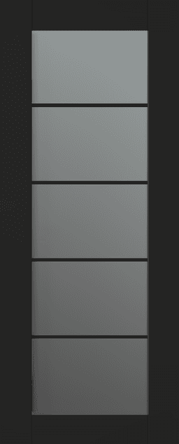 AVON 5 LITE VETRO BLACK MATTE SLAB BELLDINNI MODERN INTERIOR DOOR - 1