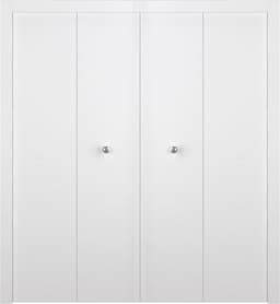 OPTIMA SNOW WHITE DOUBLE BI-FOLD BELLDINNI MODERN INTERIOR DOOR - 1