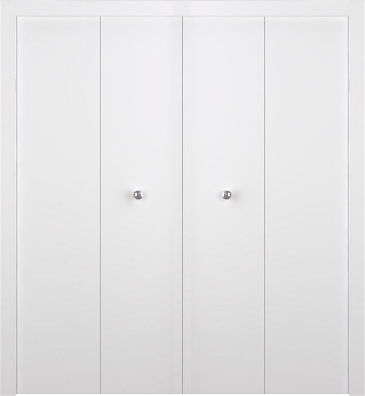 OPTIMA SNOW WHITE DOUBLE BI-FOLD BELLDINNI MODERN INTERIOR DOOR
