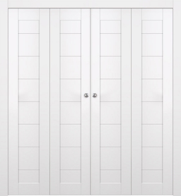 ERMI SNOW WHITE DOUBLE BI-FOLD BELLDINNI MODERN INTERIOR DOOR - 1