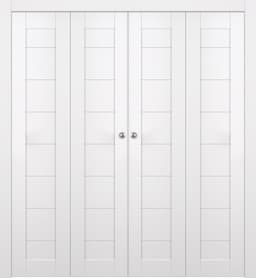 ERMI SNOW WHITE DOUBLE BI-FOLD BELLDINNI MODERN INTERIOR DOOR - 1