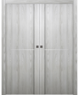 AVON 01 1H RIBEIRA ASH DOUBLE POCKET DOORS BELLDINNI MODERN INTERIOR DOOR - 1